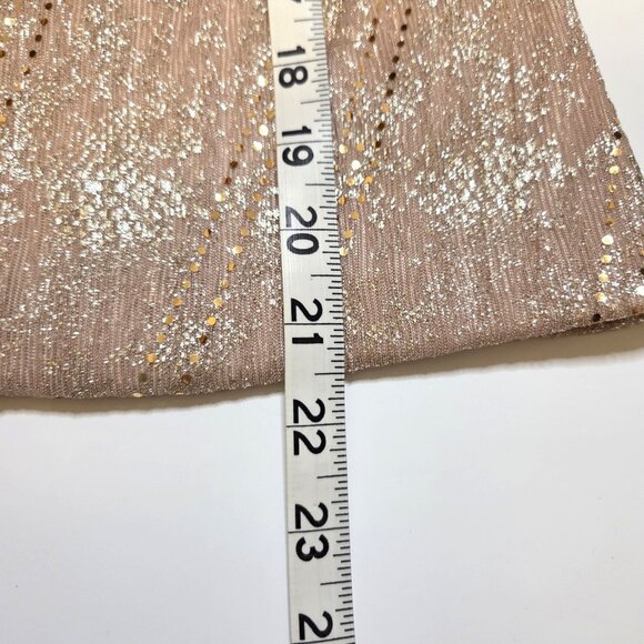 Alex Evenings Twinset Champagne Metallic Knit Size SP - Picture 7 of 7